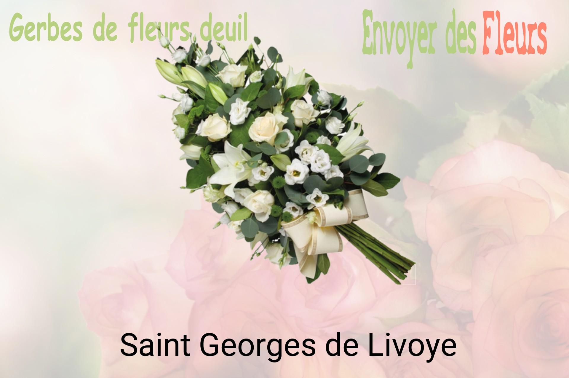 Gerbe de fleurs de deuil livrée à Saint-Georges-de-Livoye